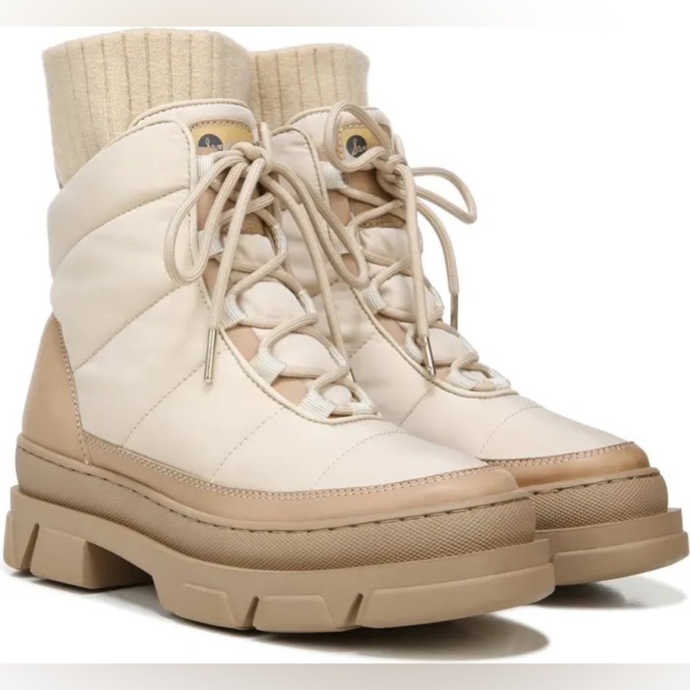 Sam Edelman Tan Tabitha Puffer Boots